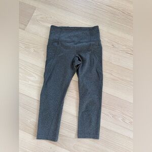 Athleta Charcoal Heather Capri Leggings
